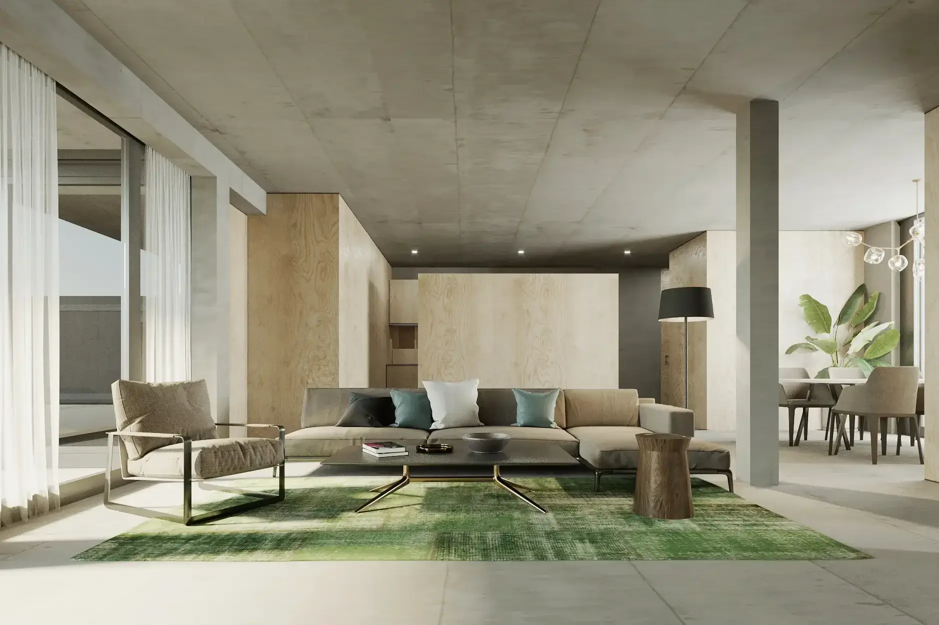 G98 Visualisierung Innen Wohnen Frontal